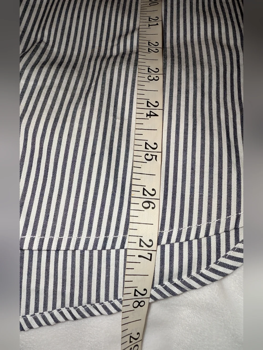 J. Crew Etienne Oversized Fit Stripe Button-Down Shirt Sz S Charcoal White NWOT - Picture 3 of 6